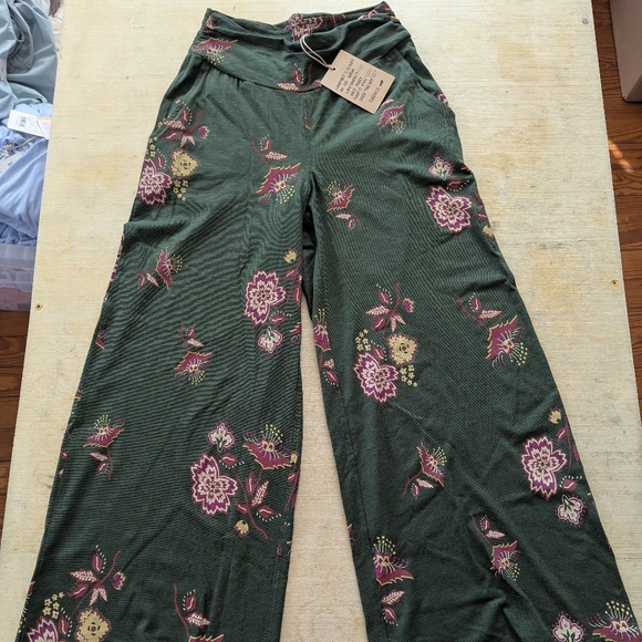 NWT Toad&Co Women's Chaka Wide Leg Pants In Epidote - Picture 3 of 3